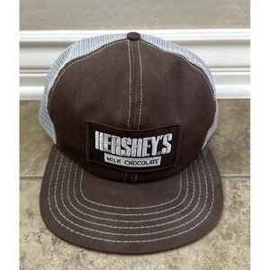 Vintage Hershey's Milk Chocolate Hat Snapback Mesh Trucker Patch K-Products USA